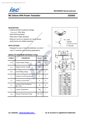 2SD350 Datasheet PDF Inchange Semiconductor
