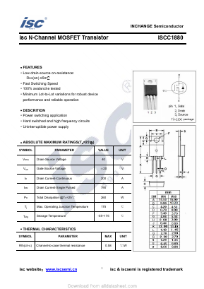 ISCC1880 Datasheet PDF Inchange Semiconductor