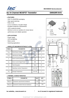 SW069R10VS Datasheet PDF Inchange Semiconductor