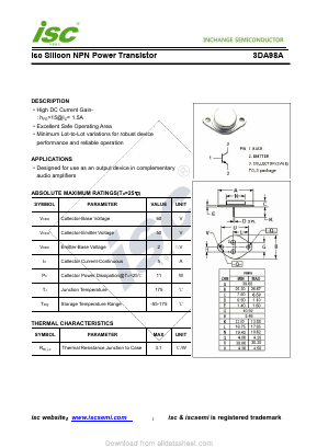 3DA98A Datasheet PDF Inchange Semiconductor