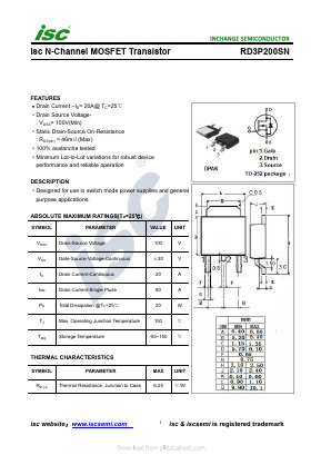 RD3P200SN Datasheet PDF Inchange Semiconductor