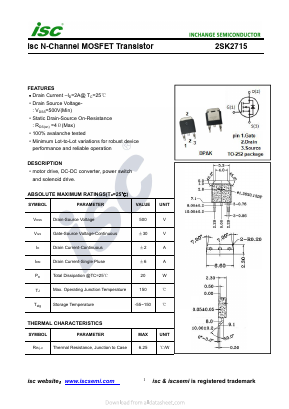 K2715 Datasheet PDF Inchange Semiconductor