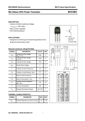BUV48C Datasheet PDF Inchange Semiconductor