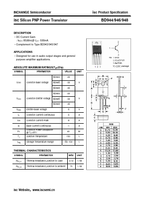 BD946 Datasheet PDF Inchange Semiconductor