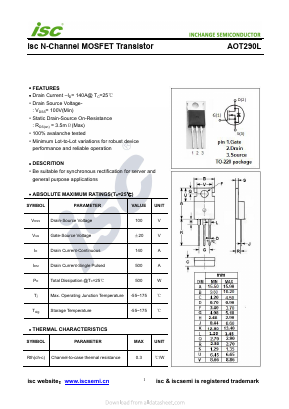 AOT290L Datasheet PDF Inchange Semiconductor