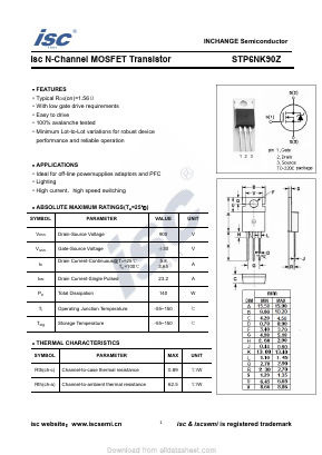 STP6NK90Z Datasheet PDF Inchange Semiconductor