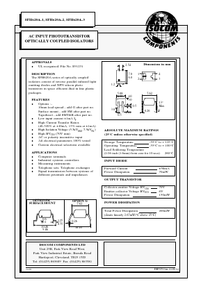 SFH620A-1 Datasheet PDF Isocom 
