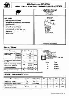 MDB054 Datasheet PDF Jinan Gude Electronic Device