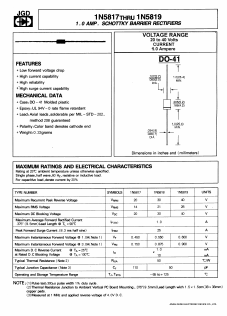 1N5818 Datasheet PDF Jinan Gude Electronic Device