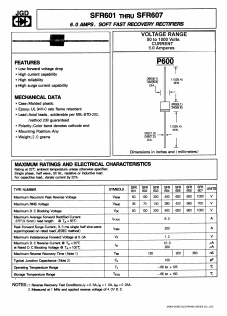 SFR605 Datasheet PDF Jinan Gude Electronic Device