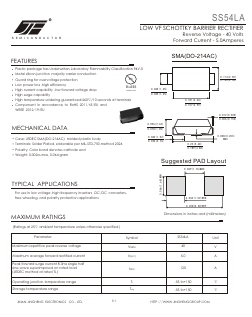 SS54LA Datasheet PDF Jinan Jing Heng Electronics Co., Ltd.