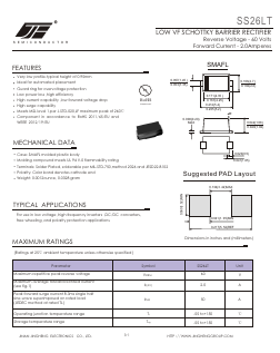 SS26LT Datasheet PDF Jinan Jing Heng Electronics Co., Ltd.