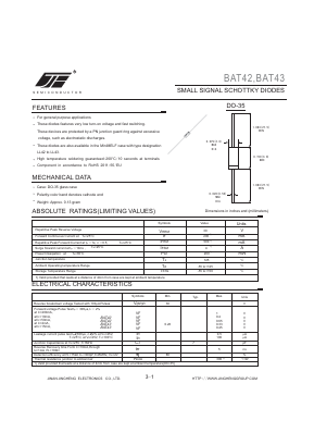 BAT42 Datasheet PDF Jinan Jing Heng Electronics Co., Ltd.