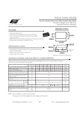 RS2G Datasheet PDF Jinan Jing Heng Electronics Co., Ltd.