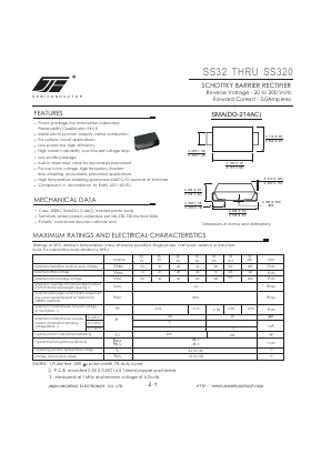 SS320 Datasheet PDF Jinan Jing Heng Electronics Co., Ltd.