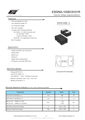 ESDN2L1006C5V01R Datasheet PDF Jinan Jing Heng Electronics Co., Ltd.