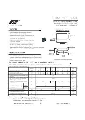 SS54 Datasheet PDF Jinan Jing Heng Electronics Co., Ltd.