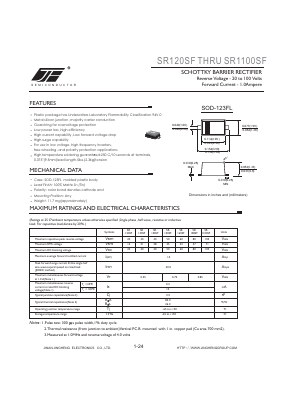SR120SF Datasheet PDF Jinan Jing Heng Electronics Co., Ltd.