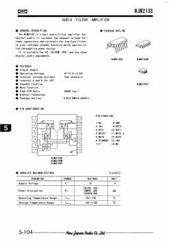 NJM2133D Datasheet PDF Japan Radio Corporation 