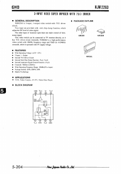 NJM2263D Datasheet PDF Japan Radio Corporation 