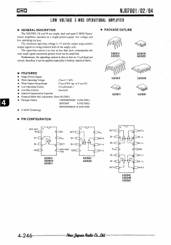NJU7001D Datasheet PDF Japan Radio Corporation 