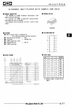 NJU7304 Datasheet PDF Japan Radio Corporation 
