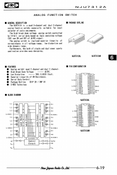 NJU7312AL Datasheet PDF Japan Radio Corporation 