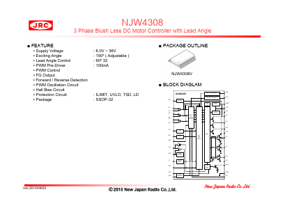 NJW4308V Datasheet PDF Japan Radio Corporation 