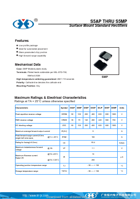 S5MP Datasheet PDF Guangzhou Juxing Electronic Co., Ltd.