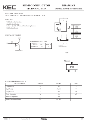 KRA302VS Datasheet PDF KEC