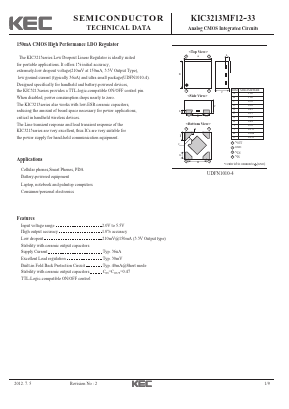 KIC3213MF16 Datasheet PDF KEC