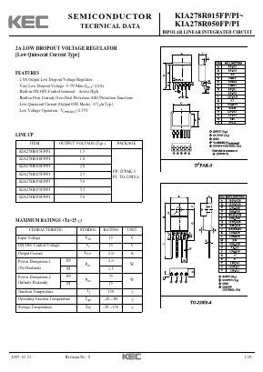 KIA278R018FP/PI Datasheet PDF KEC