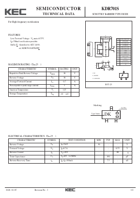 KDR701S Datasheet PDF KEC