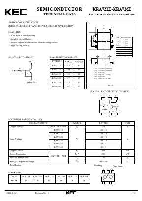 KRA725E Datasheet PDF KEC