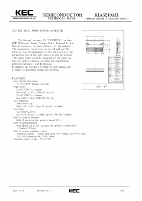 KIA6210AH Datasheet PDF KEC