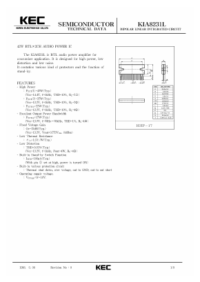 KIA8231L Datasheet PDF KEC