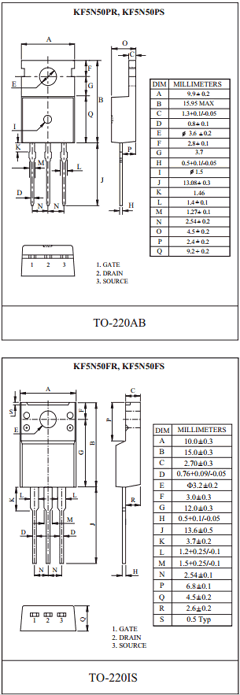 KF5N50PS Datasheet PDF KEC