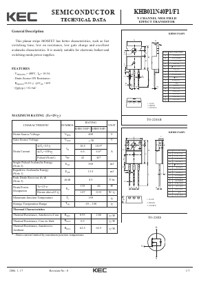 KHB011N40P1 Datasheet PDF KEC