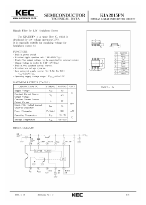 KIA2015FN Datasheet PDF KEC