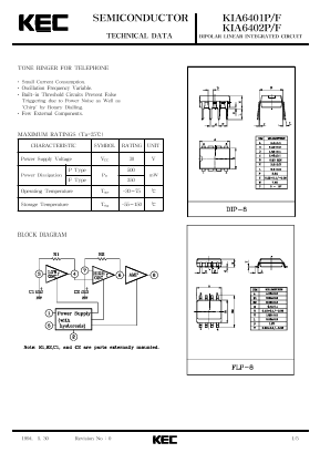 KIA6402F Datasheet PDF KEC