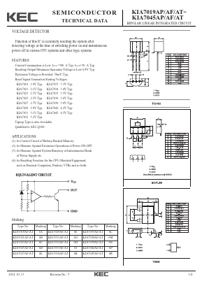 KIA7023AF Datasheet PDF KEC
