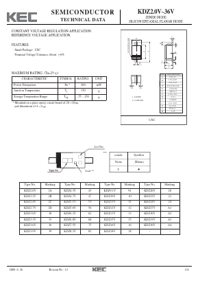 KDZ3.6V Datasheet PDF KEC