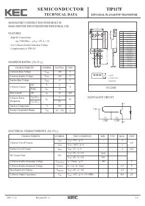 TIP117F Datasheet PDF KEC