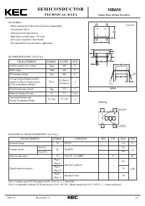 MB6M Datasheet PDF KEC