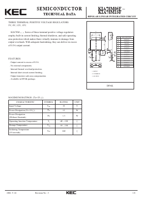 KIA78M05F Datasheet PDF KEC