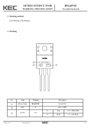 B5A45VIC Datasheet PDF KEC