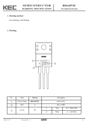 B10A45VIC Datasheet PDF KEC
