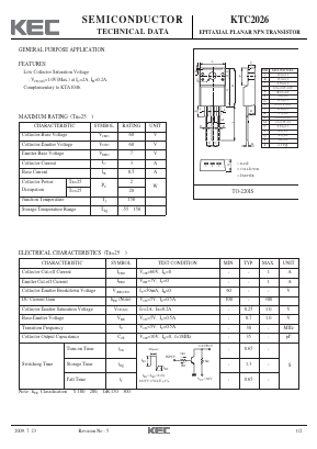 KTC2026 Datasheet PDF KEC