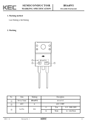 B5A45VI Datasheet PDF KEC