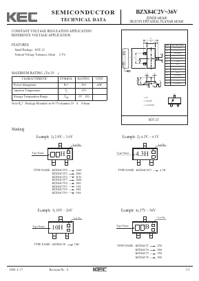 BZX84C9V1 Datasheet PDF KEC